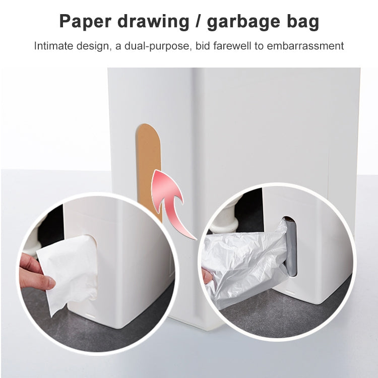 Poubelle de salle de bain et brosse WC - Ensemble de rangement pour poubelle de toilettes