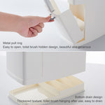 Poubelle de salle de bain et brosse WC - Ensemble de rangement pour poubelle de toilettes