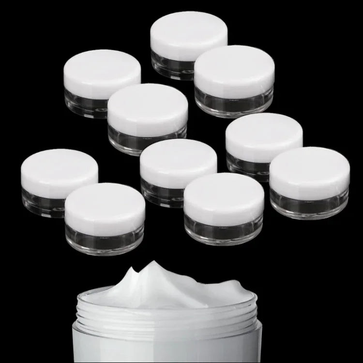 10 MINI-POTS de crème de test de 5 ml, flacon cosmétique en plastique, 5 ml