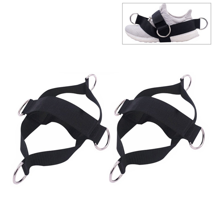 1 paire de couvre-chaussures de fitness avec corde de traction, 1 paire de corde de traction (noir)