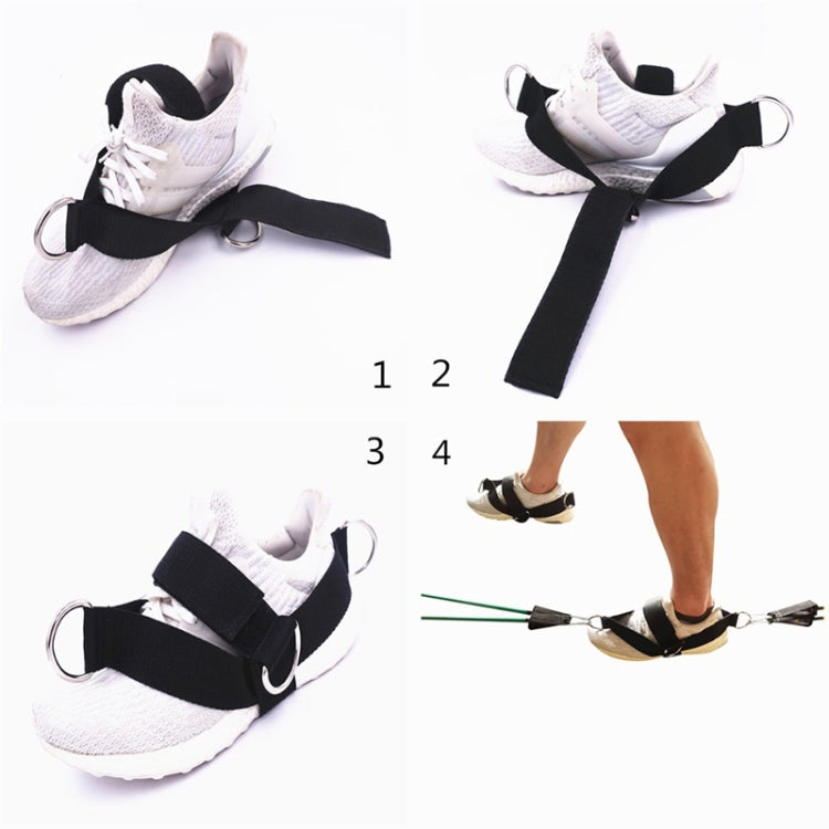 1 paire de couvre-chaussures de fitness avec corde de traction, 1 paire de corde de traction (noir)