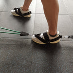 1 paire de couvre-chaussures de fitness avec corde de traction, 1 paire de corde de traction (noir)