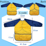 Tablier à manches longues, dessin, peinture, blouse imperméable, vêtements d'artisanat pour enfants, vêtements imperméables, S