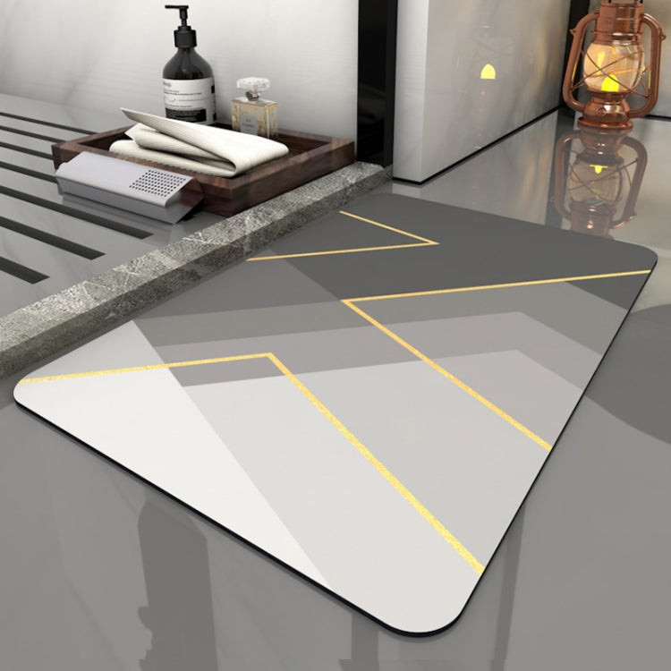 Tapis de salle de bain à séchage rapide, antidérapant et absorbant en terre de diatomées, 60 x 40 cm