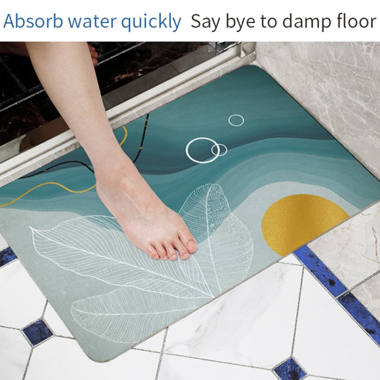 Tapis de salle de bain à séchage rapide, antidérapant et absorbant en terre de diatomées, 60 x 40 cm