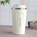 Mug à café double paroi en acier inoxydable 304 Smart Version, mug isotherme de voyage pour voiture, 380 ml blanc, 380 ml noir, 380 ml vert, 380 ml bleu, 380 ml rose, 510 ml blanc, 510 ml noir, 510 ml vert, 510 ml bleu, 510 ml rose