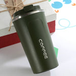 Mug à café double paroi en acier inoxydable 304 Smart Version, mug isotherme de voyage pour voiture, 380 ml blanc, 380 ml noir, 380 ml vert, 380 ml bleu, 380 ml rose, 510 ml blanc, 510 ml noir, 510 ml vert, 510 ml bleu, 510 ml rose