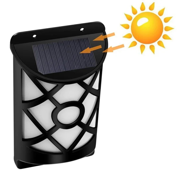 Lampe murale de jardin solaire flamme, projecteur d'extérieur, lampe d'induction pour pelouse et paysage urbain, 66 LED