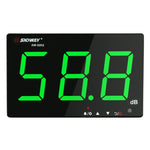 SNDWAY Wall-mounted 30~130dB Large Screen Digital Display Noise Decibel Monitoring Testers, SW525B with Storage + USB, SW526A 18 inch Display, SW525G with Storage + USB Green