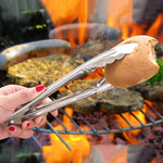 3 pinces de cuisine en acier inoxydable de 9 pouces pour pain et barbecue, pinces de cuisine pour pain et barbecue