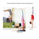 Barres parallèles simples en bois Support d'exercice inversé Support de pompes, Taille : 50cm, Support de pompes en bois