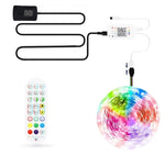 Kit Bluetooth bande lumineuse intelligente à contrôle sonore, non étanche, 5050 RGB bande LED d'ambiance colorée avec télécommande 24 touches, 5M 150 LED, 5M 300 LED, 10M 300 LED, 10M 600 LED, 15M 450 LED, 15M 270 LED, 20M 360 LED, 30M 540 LED