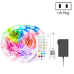 Kit Bluetooth bande lumineuse intelligente à contrôle sonore, non étanche, 5050 RGB bande LED d'ambiance colorée avec télécommande 24 touches, 5M 150 LED, 5M 300 LED, 10M 300 LED, 10M 600 LED, 15M 450 LED, 15M 270 LED, 20M 360 LED, 30M 540 LED