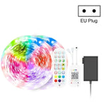 Kit Bluetooth bande lumineuse intelligente à contrôle sonore, non étanche, 5050 RGB bande LED d'ambiance colorée avec télécommande 24 touches, 5M 150 LED, 5M 300 LED, 10M 300 LED, 10M 600 LED, 15M 450 LED, 15M 270 LED, 20M 360 LED, 30M 540 LED