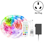 Kit Bluetooth bande lumineuse intelligente à contrôle sonore, non étanche, 5050 RGB bande LED d'ambiance colorée avec télécommande 24 touches, 5M 150 LED, 5M 300 LED, 10M 300 LED, 10M 600 LED, 15M 450 LED, 15M 270 LED, 20M 360 LED, 30M 540 LED