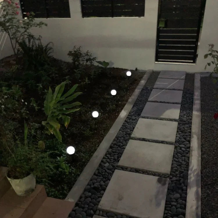 2 PCS Waterproof Outdoor Bulb Solar Ground Light Lawn Landscape Decoration