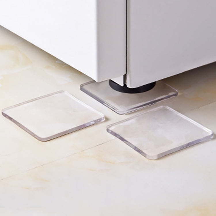 4 tampons en silicone transparents anti-vibrations et antidérapants pour machine à laver, tampons amortisseurs en silicone
