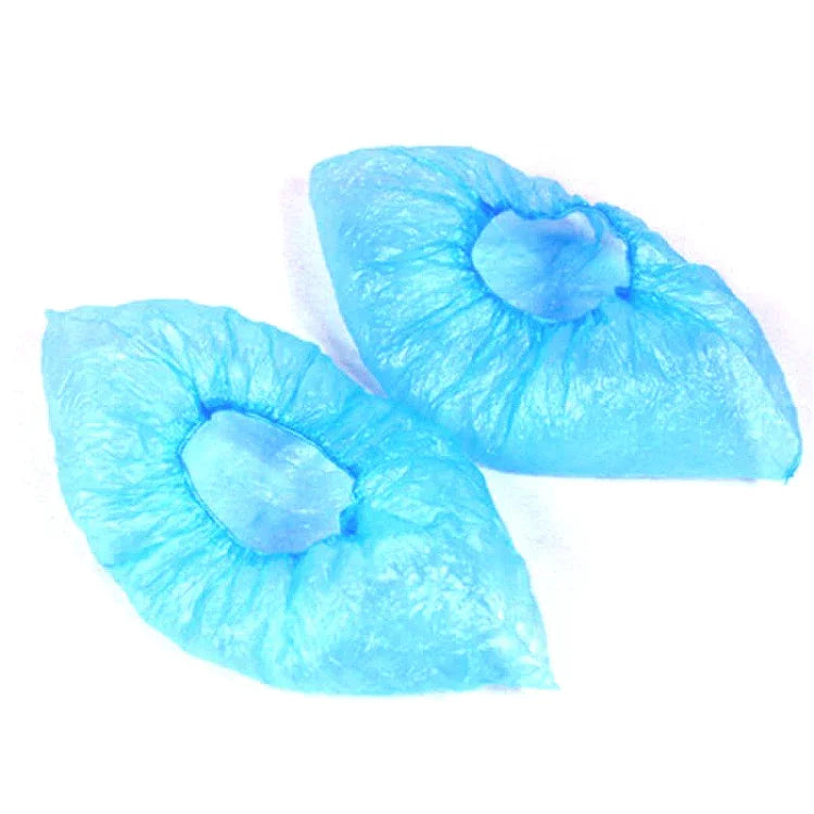 100 pièces de couvre-chaussures en plastique jetables épais CPE pour temps de pluie, 3g