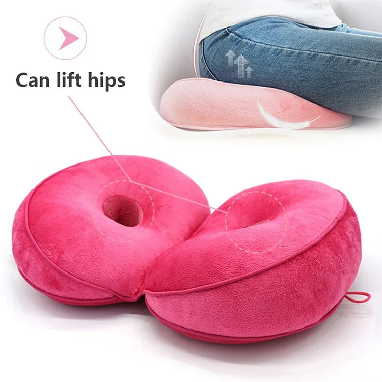 Coussin Multifonctionnel en Mousse à Mémoire de Forme Double Confort pour Siège, Rehausseur de Hanches, Coussin en Latex pour Beau Fessier