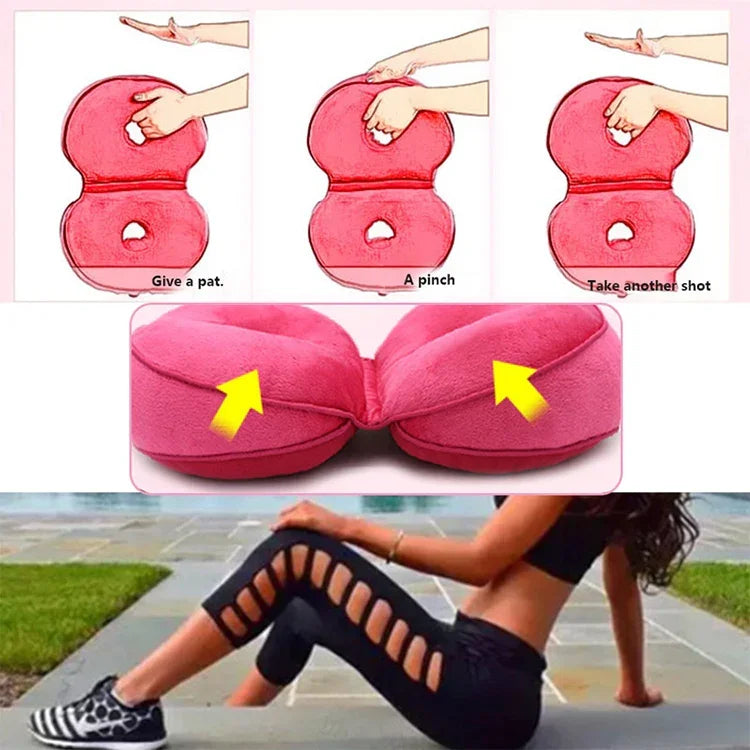 Coussin Multifonctionnel en Mousse à Mémoire de Forme Double Confort pour Siège, Rehausseur de Hanches, Coussin en Latex pour Beau Fessier