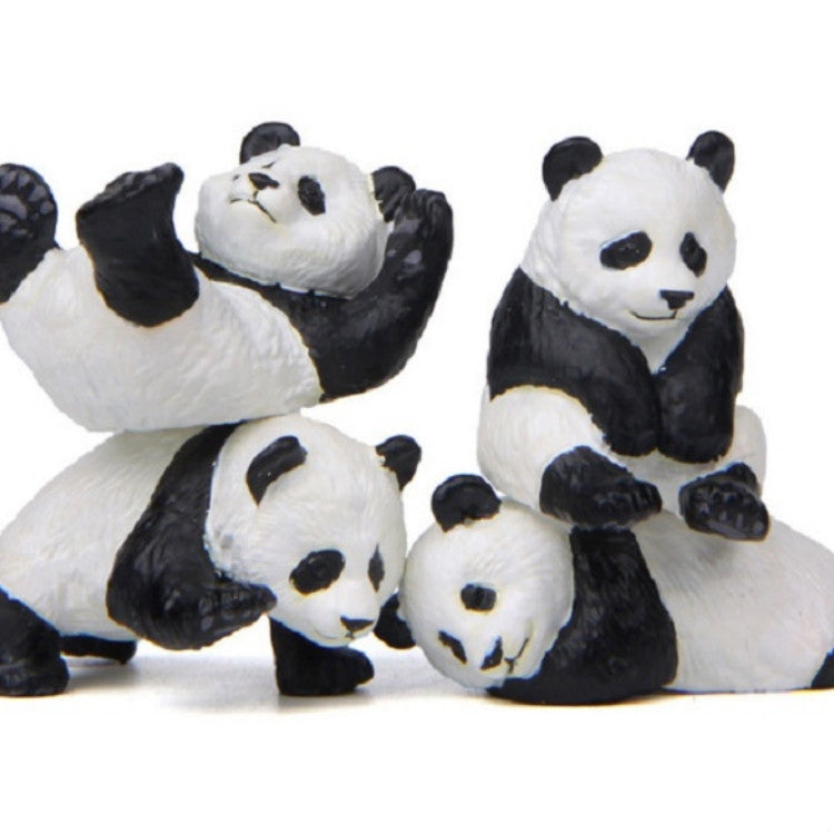 Ornements de poupées micro-paysage en forme multiple Panda Life, Panda assis, Panda grimpeur, Panda couché sur le ventre, Panda allongé
