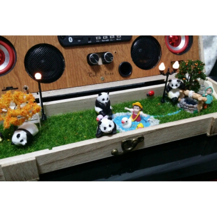 Ornements de poupées micro-paysage en forme multiple Panda Life, Panda assis, Panda grimpeur, Panda couché sur le ventre, Panda allongé