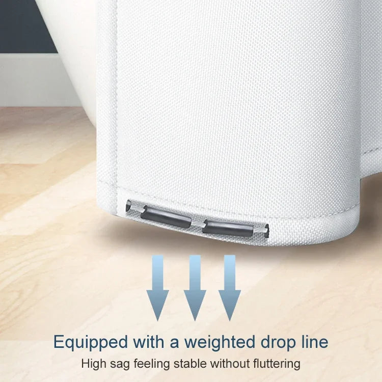 Rideau de Douche Imperméable pour Salle de Bain Motif Géométrique Gris Clair, 80x200cm, 100x200cm, 120x180cm, 200x180cm