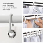 Rideau de Douche Imperméable pour Salle de Bain Motif Géométrique Gris Clair, 80x200cm, 100x200cm, 120x180cm, 200x180cm