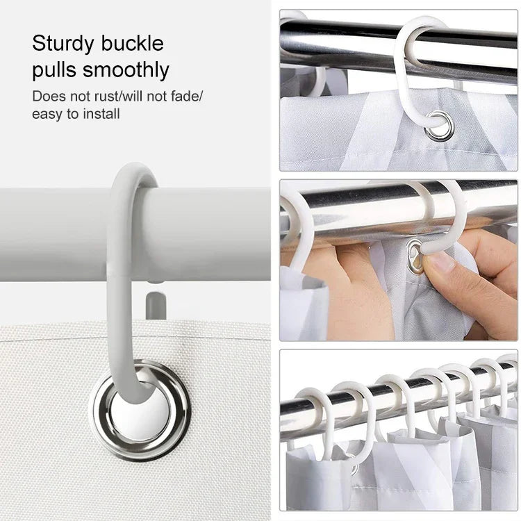 Rideau de Douche Imperméable pour Salle de Bain Motif Géométrique Gris Clair, 80x200cm, 100x200cm, 120x180cm, 200x180cm