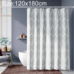 Rideau de Douche Imperméable pour Salle de Bain Motif Géométrique Gris Clair, 80x200cm, 100x200cm, 120x180cm, 200x180cm