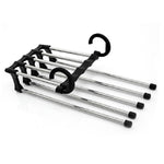 Porte-pantalon magique télescopique pliable multifonctionnel 5 en 1, Porte-vêtements télescopique 5 en 1