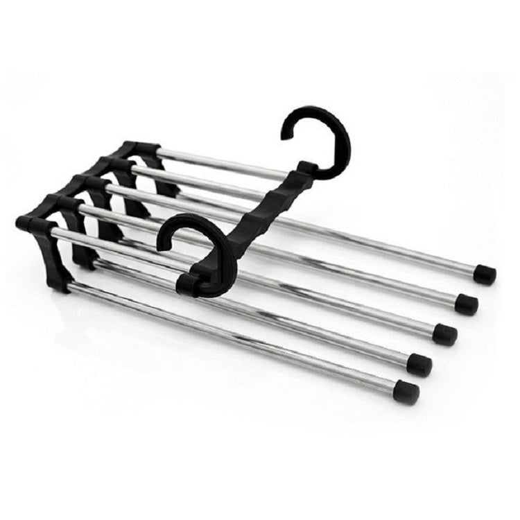 Porte-pantalon magique télescopique pliable multifonctionnel 5 en 1, Porte-vêtements télescopique 5 en 1