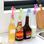 5 bouchons de vin en silicone motif fleur, bouchons de bière, 5 pièces motif fleur (vert), 5 pièces motif fleur (violet), 5 pièces motif fleur (rouge), 5 pièces motif fleur (bleu)