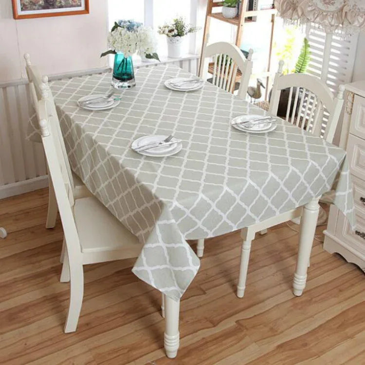 Nappe en Coton avec Motif Géométrique losange Gris, 60x60cm, 70x70cm, 90x90cm, 100x140cm, 120x120cm, 140x140cm, 90x150cm, 140x160cm, 120x160cm, 140x180cm, 130x180cm, 140x200cm, 140x220cm, 140x250cm
