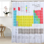 Rideau de Douche Imperméable avec Impression de Tableau Périodique en Polyester, Rideau de Douche, Taille : 180x180cm