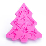 Moule en silicone pour pâte à sucre (fondant) sapin de Noël, outil de décoration pour gâteaux et biscuits au chocolat, forme de sapin de Noël