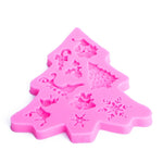 Moule en silicone pour pâte à sucre (fondant) sapin de Noël, outil de décoration pour gâteaux et biscuits au chocolat, forme de sapin de Noël