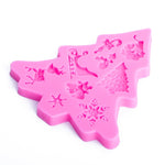 Moule en silicone pour pâte à sucre (fondant) sapin de Noël, outil de décoration pour gâteaux et biscuits au chocolat, forme de sapin de Noël