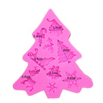 Moule en silicone pour pâte à sucre (fondant) sapin de Noël, outil de décoration pour gâteaux et biscuits au chocolat, forme de sapin de Noël