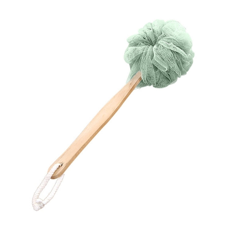 Brosse de douche exfoliante à long manche en maille souple
