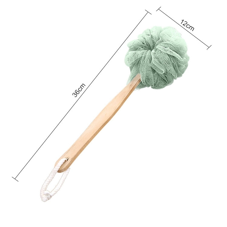 Brosse de douche exfoliante à long manche en maille souple