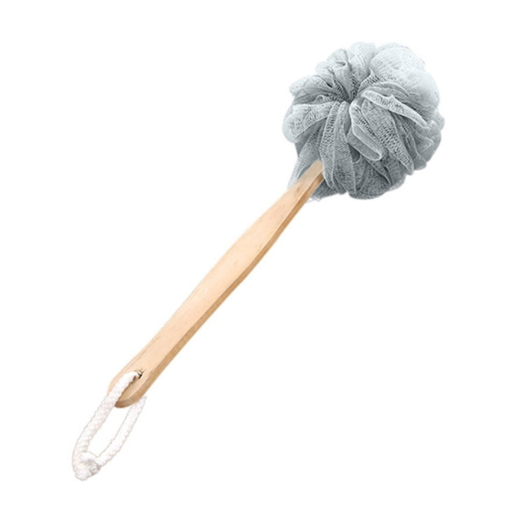 Brosse de douche exfoliante à long manche en maille souple