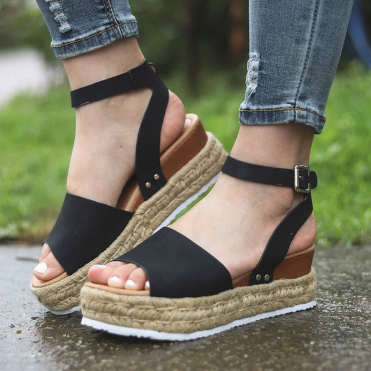 Sandales à plateforme pour femmes avec boucle à un bouton, 35, 36, 37, 38, 39, 40, 41, 42, 43, 44