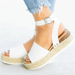 Sandales à plateforme pour femmes avec boucle à un bouton, 35, 36, 37, 38, 39, 40, 41, 42, 43, 44