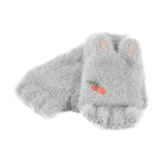 Gants Demi-Doigts pour Enfants Tricotés Chauds et Coupe-Vent en Velours sans Doigts