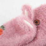 Gants Demi-Doigts pour Enfants Tricotés Chauds et Coupe-Vent en Velours sans Doigts