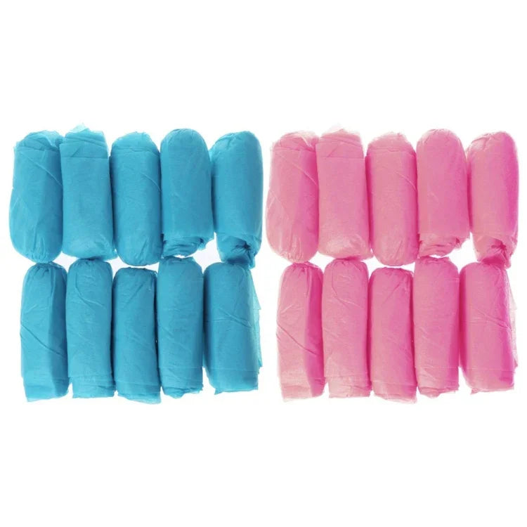 100 PCS Disposable Shoe Covers Indoor Cleaning Floor Non-Woven Fabric Overshoes, Non-Woven Fabric Overshoes