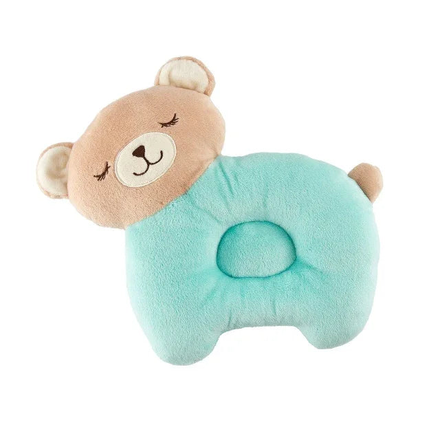 Oreiller de protection de la tête en coton de dessin animé pour bébé, respirant, lavable et anti-morsure