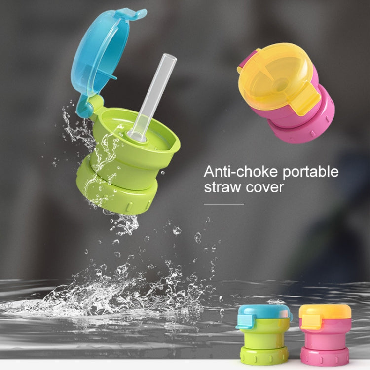 Bouchon de remplacement de paille anti-débordement et anti-écrasement pour bouteilles portables pour enfants, vert, rouge, bleu