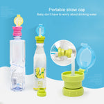 Bouchon de remplacement de paille anti-débordement et anti-écrasement pour bouteilles portables pour enfants, vert, rouge, bleu